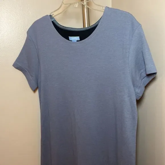 Horny Toad Women's Gray Super Soft Stretchy Short Sleeve Crewneck T-Shirt Dress - Picture 5 of 13